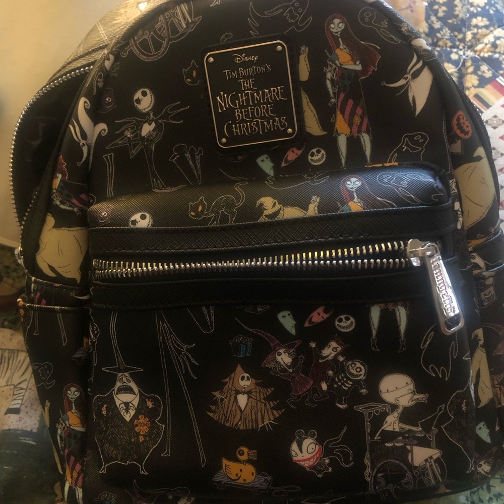 Loungefly Disney Black and White Nightmare Before Christmas Backpack
